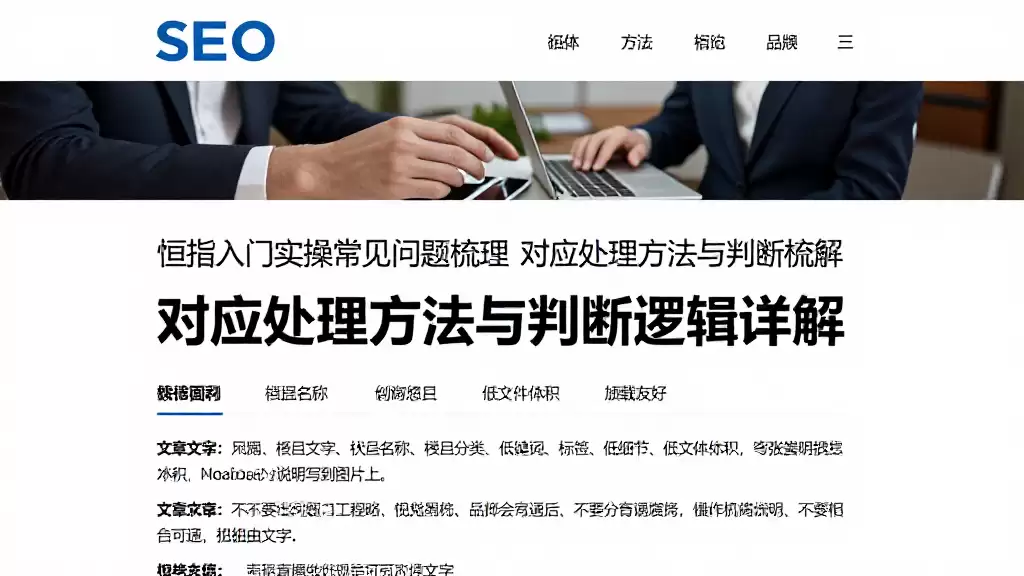 恒指入门实操常见问题梳理对应处理方法与判断逻辑详解