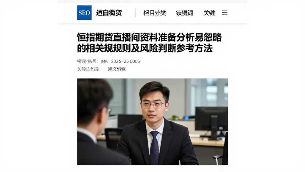 恒指期货直播间资料准备分析易忽略的相关规则及风险判断参考方法
