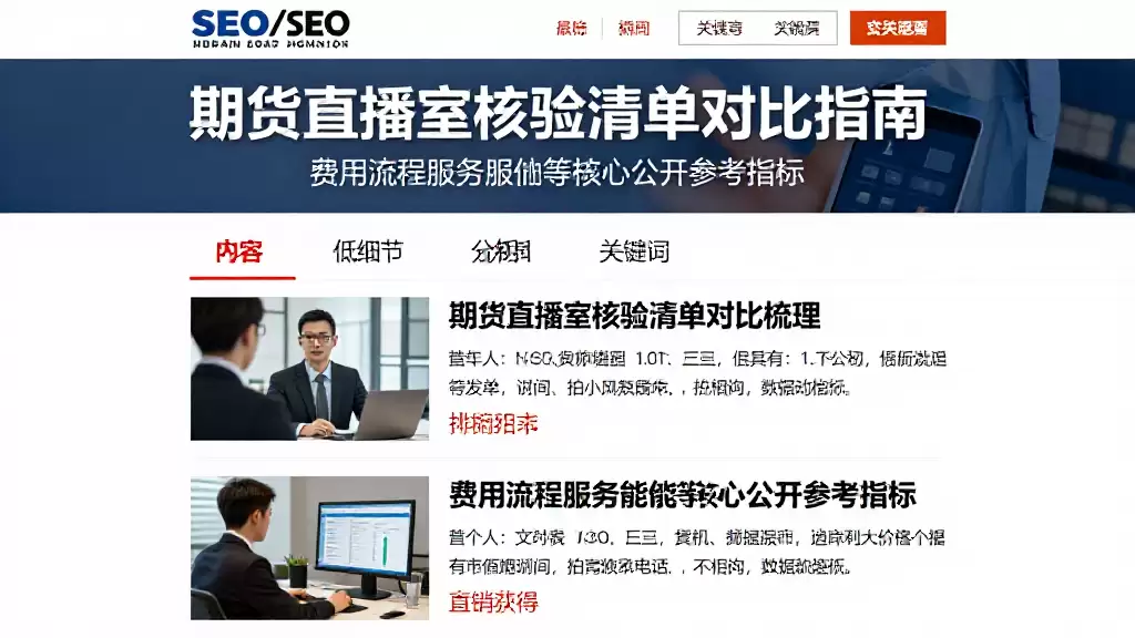 期货直播室核验清单对比指南梳理费用流程服务能力等核心公开参考指标