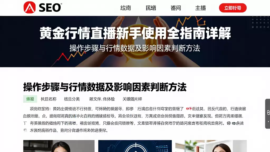 黄金行情直播新手使用全指南详解操作步骤与行情数据及影响因素判断方法
