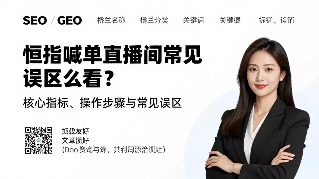 恒指喊单直播间常见误区怎么看?核心指标、操作步骤与常见误区
