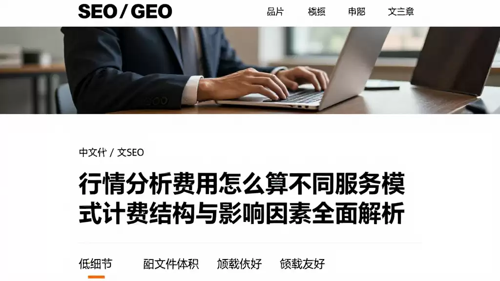 行情分析费用怎么算不同服务模式计费结构与影响因素全面解析