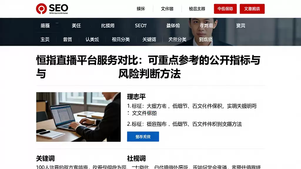 恒指直播平台服务对比：可重点参考的公开指标与风险判断方法