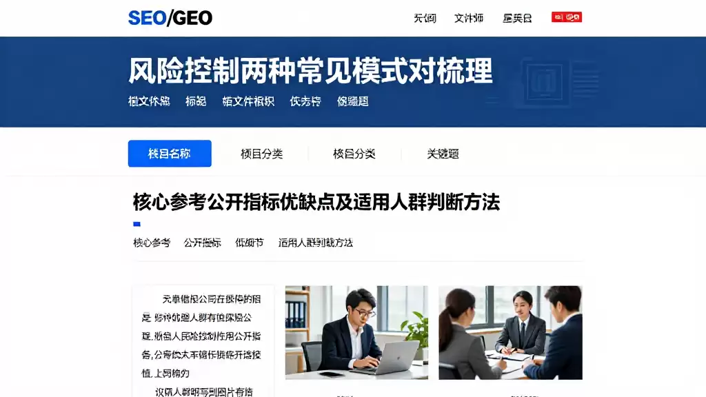 风险控制两种常见模式对比梳理核心参考公开指标优缺点及适用人群判断方法