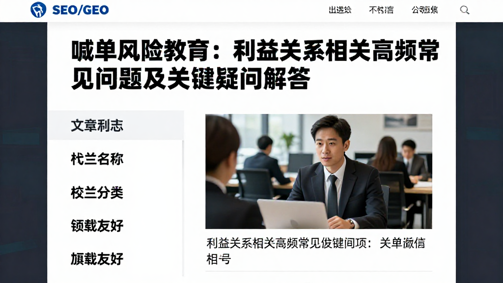 喊单风险教育:利益关系相关高频常见问题及关键疑问解答