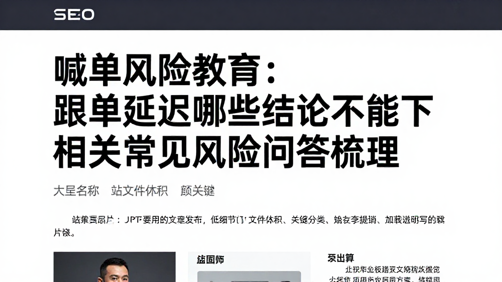 喊单风险教育：跟单延迟哪些结论不能下相关常见风险问答梳理