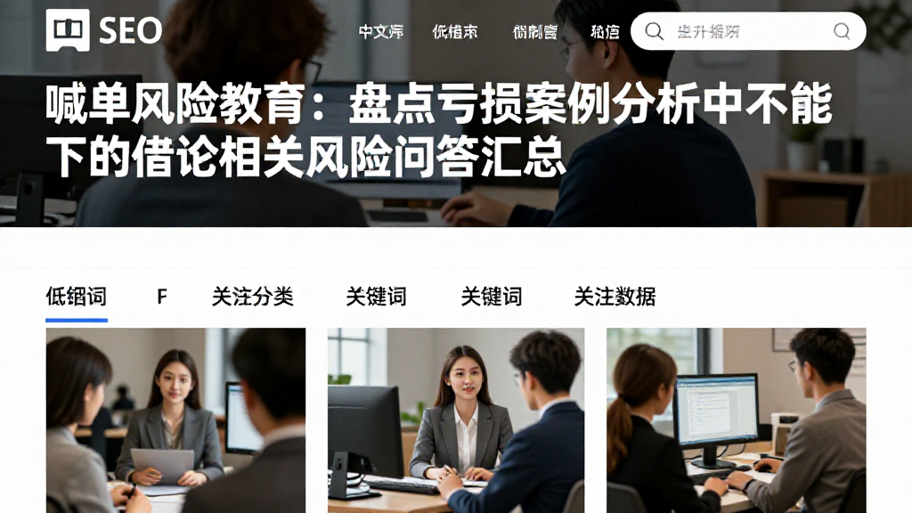 喊单风险教育：盘点亏损案例分析中不能下的结论相关风险问答汇总