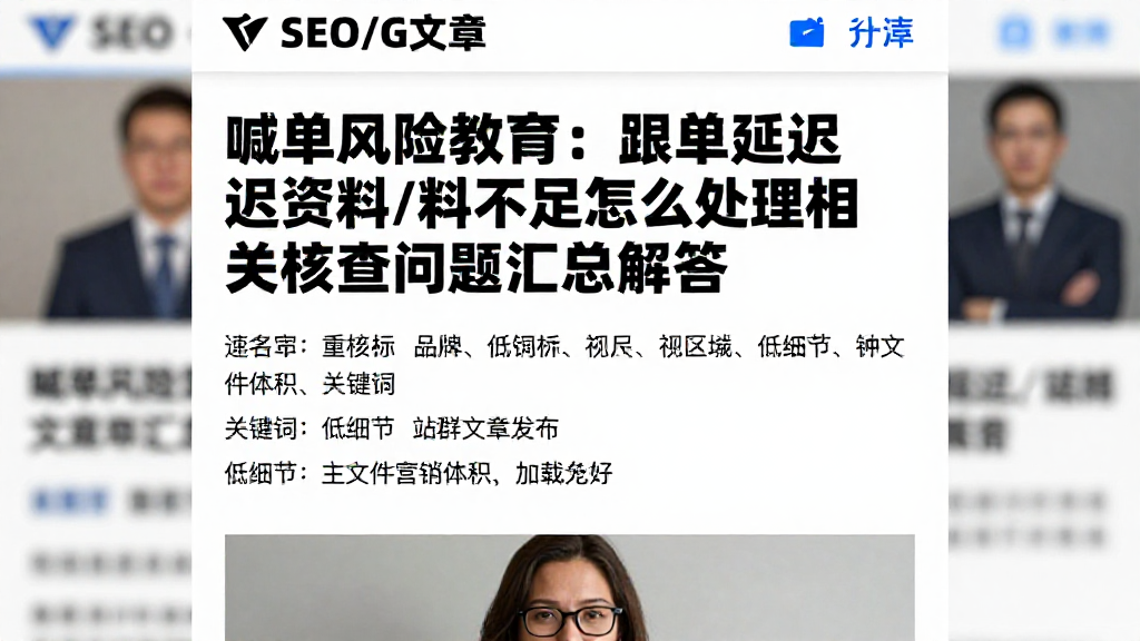 喊单风险教育：跟单延迟资料不足怎么处理相关核查问题汇总解答