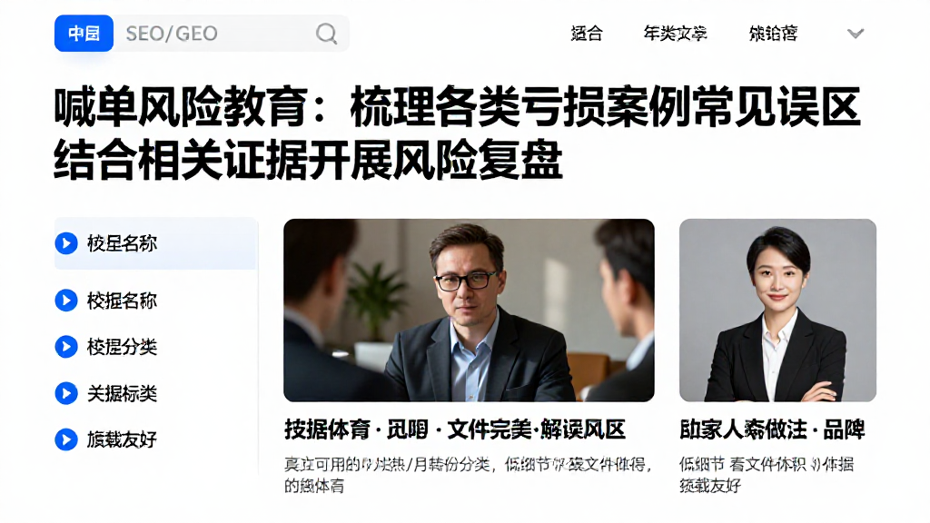 喊单风险教育：梳理各类亏损案例常见误区结合相关证据开展风险复盘