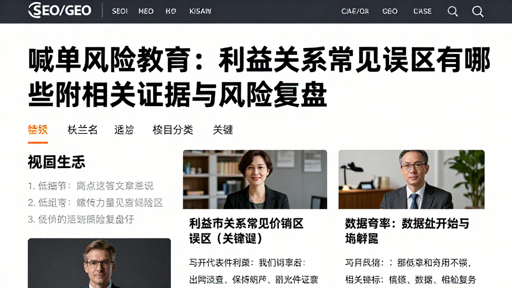 喊单风险教育：利益关系常见误区有哪些附相关证据与风险复盘