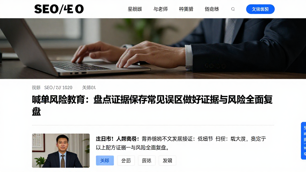 喊单风险教育：盘点证据保全常见误区做好证据与风险全面复盘