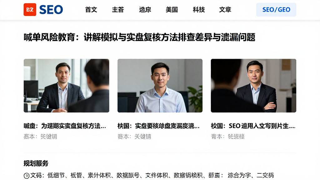 喊单风险教育:讲解模拟与实盘复核方法排查差异与遗漏问题