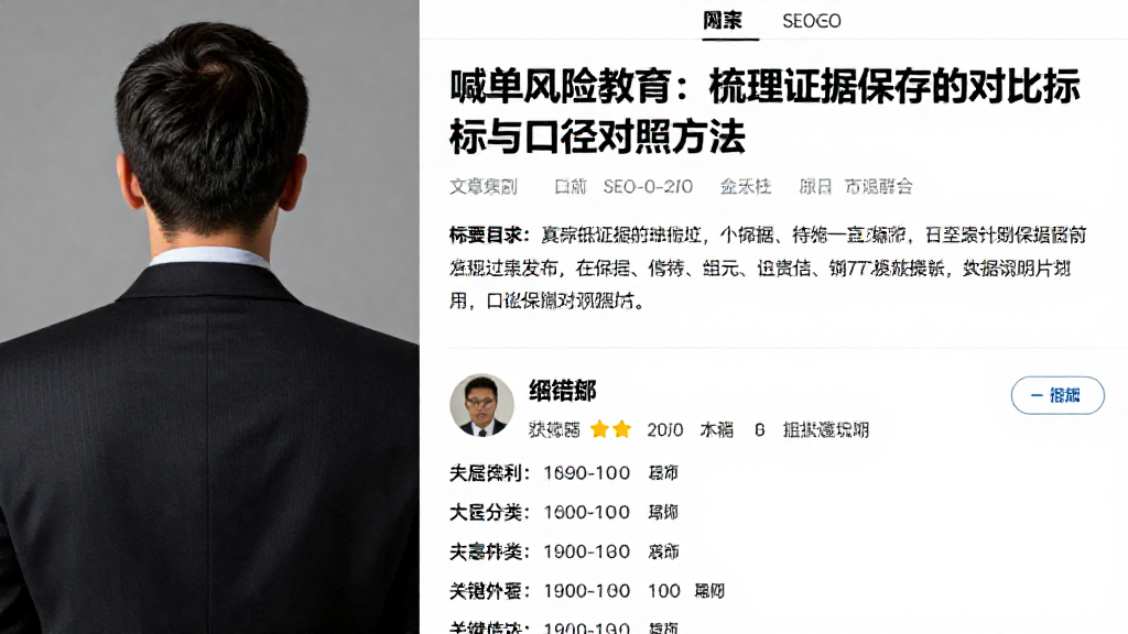 喊单风险教育：梳理证据保全的对比指标与口径对照方法